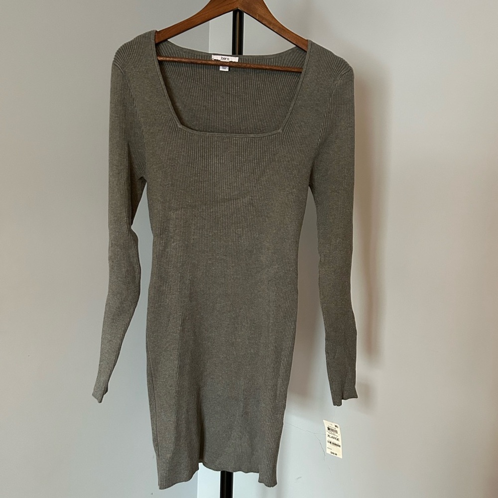 Bar III Charcoal grey Bodycon Knit Dress